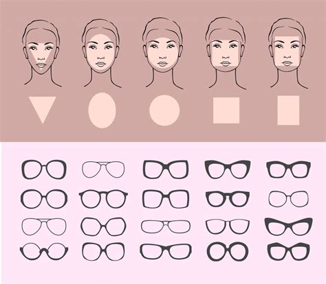 rectangle face shape glasses female.